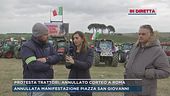 Protesta trattori, annullato corteo a Roma