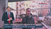 Napoli, l'enorme cratere sull'asfalto del Vomero