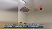 Distruzione a scuola, tetto crollato in classe