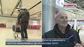 Bologna, Arnaldo pensionato vive in aeroporto