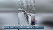 Freddo e neve, tutto imbiancato all'Abetone