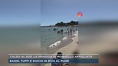 Caldo al sud, la spiaggia di Mondello affollata