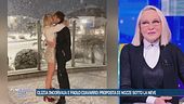 Clizia Incorvaia e Paolo Ciavarro: proposta di nozze sotto la neve