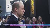 William sul red carpet da solo, si emoziona parlando di Kate