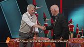 La stretta di mano tra Sebastiano Visintin e Claudio Sterpin