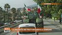 La protesta dei trattori arriva a Sanremo