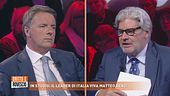 A Dritto e rovescio il leader di Italia Viva Matteo Renzi
