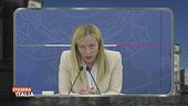 Giorgia Meloni e le domande dei giornalisti