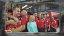 Giorgia Meloni ai box della F1