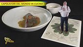 La "Fregula, mole verde e salsa XOrma" di Roy Caceres