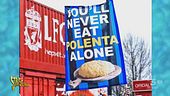 Con Striscia lo striscione la polenta entra nell'inno