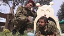Salvini, duro addestramento militare al parcogiochi