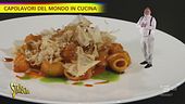 Le "Conchiglie con calamari e lumachine in porchetta" di Giacomo Lovato