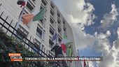 Tensioni e cori alla manifestazione pro Palestina