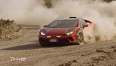 vicky Piria al volante della Lamborghini Huracan Sterrato