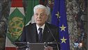 Mattarella: "Resistere uniti o scomparire"