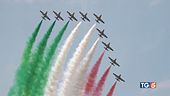Le frecce tricolori spettacolo in cielo