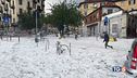 Pioggia e grandine Torino imbiancata