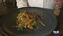 Spaghetti fave, pomodorini e guanciale