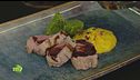 Filetto di vitello cotto con fieno e sale