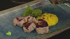 Filetto di vitello cotto con fieno e sale