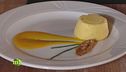 Sformato di patate con crema di carote e cipolla caramellata