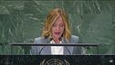 Meloni all'assemblea dell'Onu