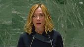 Meloni all'Onu, "Tregua subito"