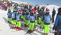 Bambini sulle piste da sci