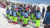 Bambini sulle piste da sci