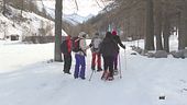 Sulla neve con le ciaspole