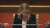 Elezioni europee e guerra, Giorgia Meloni al Senato