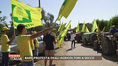 Bari, protesta degli agricoltori a secco
