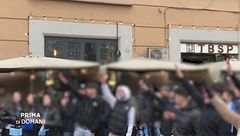 Roma: saluti romani prima del derby