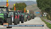 Trattori invadono le strade, la protesta degli agricoltori