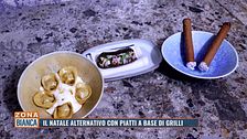 Natale alternativo con piatti a base di grilli