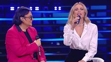 Renato Zero e Michelle Hunziker in "Amico"