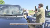 Trevignano, Gisella scortata mentre si allontana dal campo