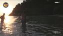 Una sessione di pesca al tramonto