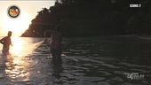 Una sessione di pesca al tramonto