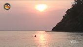 Una sessione di pesca al tramonto