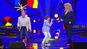 Alessandro Bruco, il nonno Antonio e Iva Zanicchi in "Il gatto e la volpe"