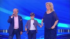 Alessandro, nonno Antonio e Iva Zanicchi in "Sarà perchè ti amo"