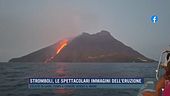 Stromboli, le spettacolari immagini dell'eruzione