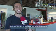Alex, l'intervista lo scorso aprile mentre lavorava