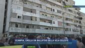 Scampia, crolla un ballatoio della vela celeste