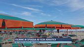 Fulmine in spiaggia ad Alba Adriatica