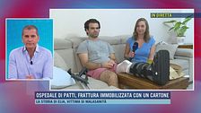 Ospedale di Patti, frattura immobilizzata con un cartone