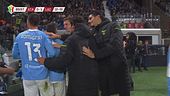 Romagnoli insacca da calcio d'angolo, Atalanta-Lazio 0-1