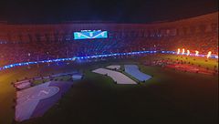 La cerimonia d'apertura di Napoli-Milan